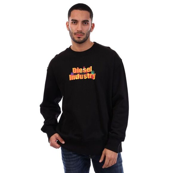 Diesel Mens S-Macs Crew Neck Sweatshirt / Black